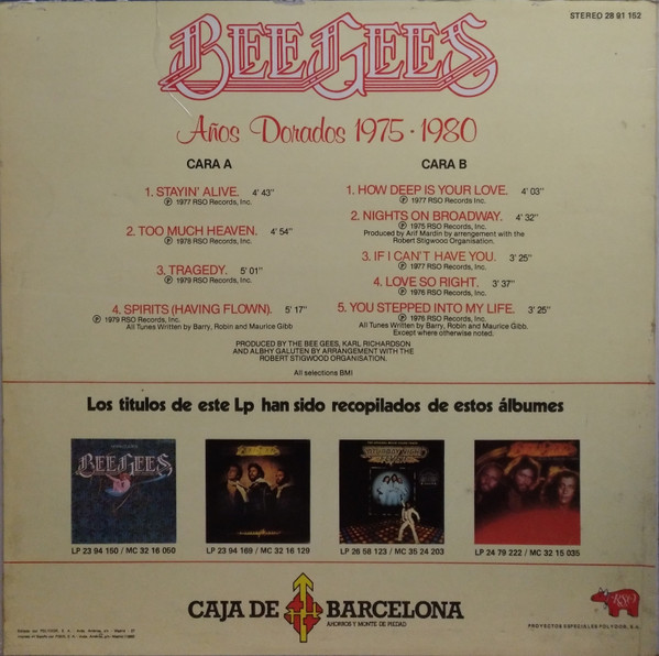 baixar álbum Bee Gees - Años Dorados 1975 1980