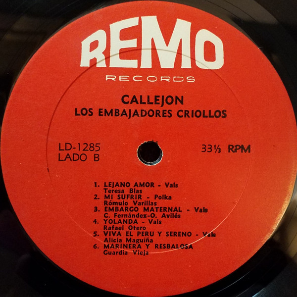 ladda ner album Los Embajadores Criollos - Callejón