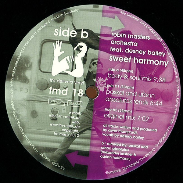 lataa albumi Robin Masters Orchestra Feat Desney Bailey - Sweet Harmony