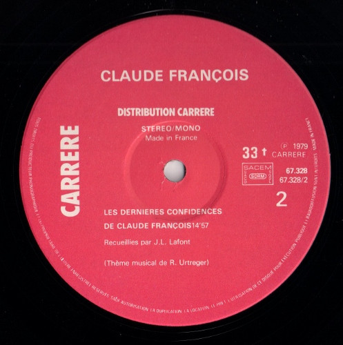 descargar álbum Claude François - Inédit Les Dernières Confidences De Claude François