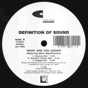Definition Of Sound - What Are You Under album cover