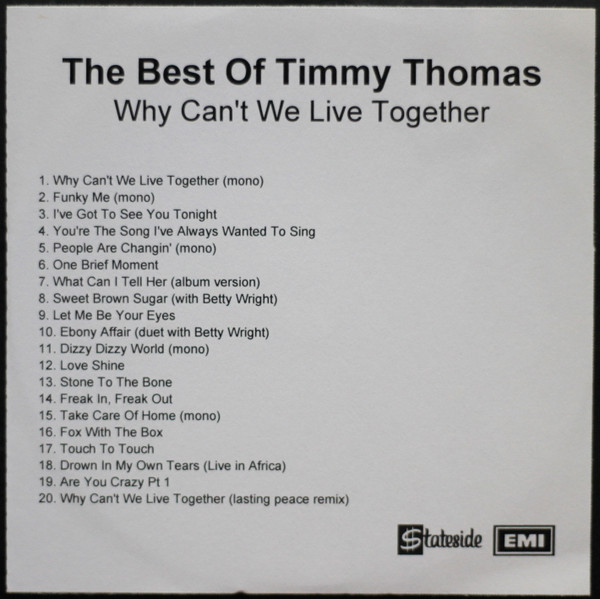 Timmy Thomas - Why Can't We Live Together - The Best Of The TK