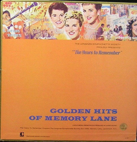 The Years To Remember Volume 8 Golden Hits Of Memory Lane 1971