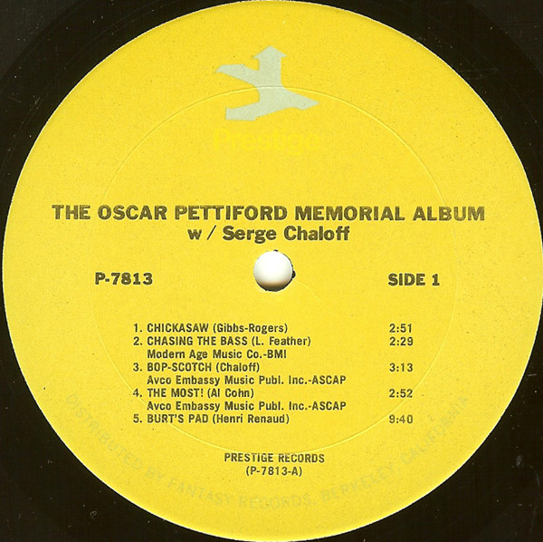 Oscar Pettiford – The Oscar Pettiford Memorial Album (Vinyl) - Discogs