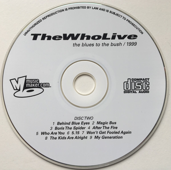 télécharger l'album The Who - The Who Live The Blues To The Bush1999