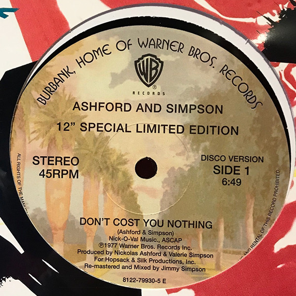 Ashford & Simpson – Don't Cost You Nothing / Bourgie Bourgie (2012