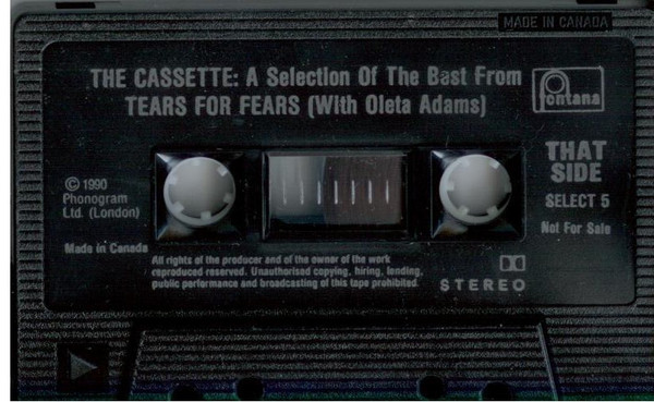 baixar álbum Tears For Fears - The Cassette A Selection Of The Best From Tears For Fears With Oleta Adams