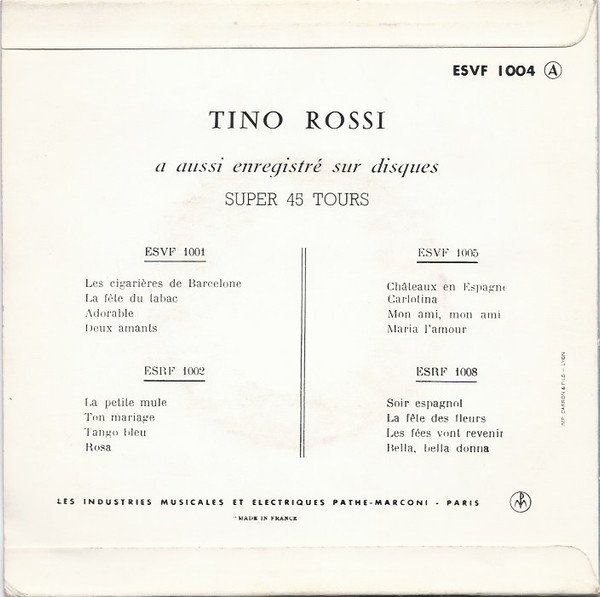 ladda ner album Tino Rossi - Oh Mon Papa