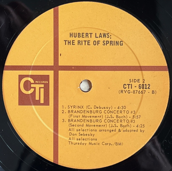 Hubert Laws - The Rite Of Spring | CTI Records (CTI 6012) - 5