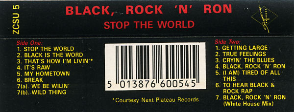 Black, Rock & Ron – Stop The World (1989, Vinyl) - Discogs