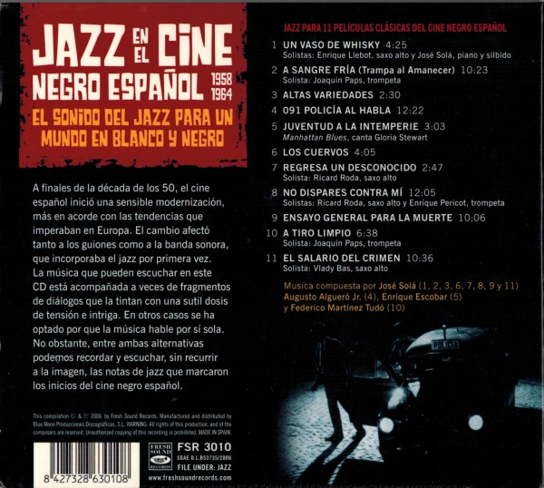 descargar álbum Various - Jazz en el Cine Negro Español 1958 1964
