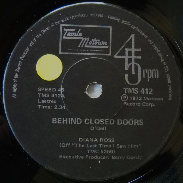 Diana Ross Behind Closed Doors 1973 Vinyl Discogs