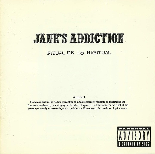 Jane S Addiction Ritual De Lo Habitual 1990 Censored Cover Cd Discogs