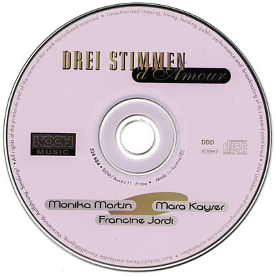 télécharger l'album Monika Martin & Francine Jordi & Mara Kayser - Drei Stimmen DAmour
