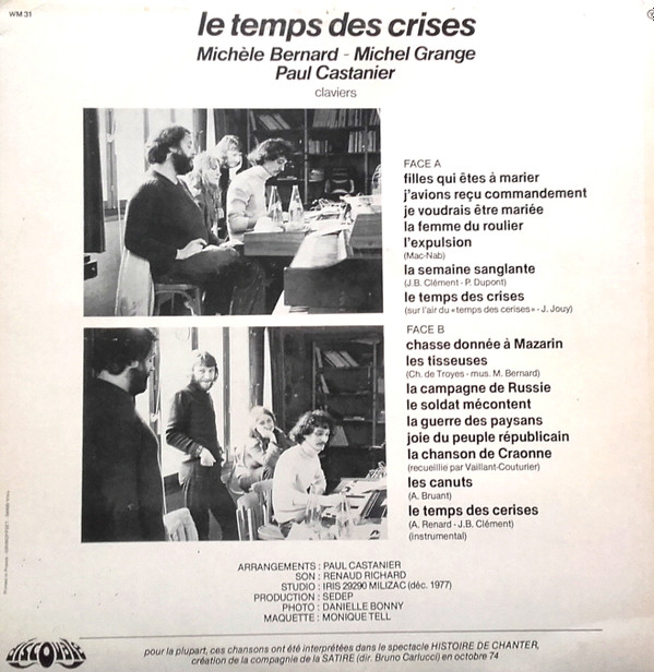 ladda ner album Michèle Bernard, Michel Grange, Paul Castanier - Le Temps Des Crises
