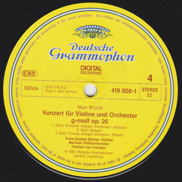 ladda ner album Mendelssohn Bruch Mozart Berliner Philharmoniker, Herbert von Karajan, AnneSophie Mutter - Violinkonzerte Von Mendelssohn Bruch Und Mozart Nr 3 5