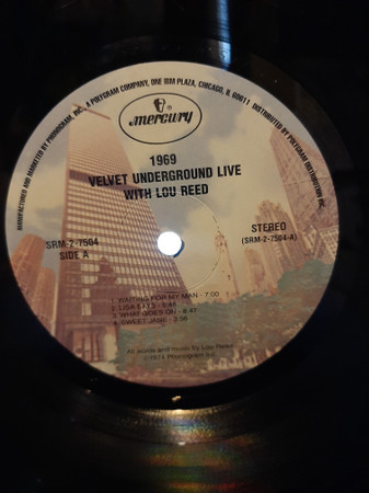 1969 Velvet Underground Live With Lou Reed (1975, Gatefold, Vinyl