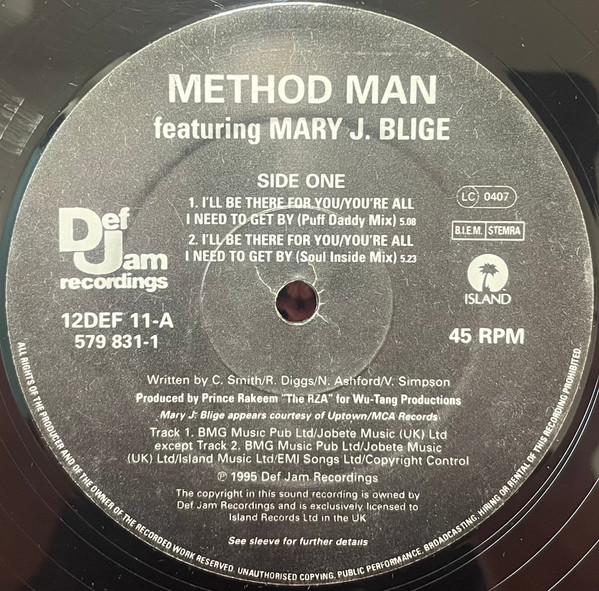 Method Man Featuring Mary J. Blige – I'll Be There For You / You
