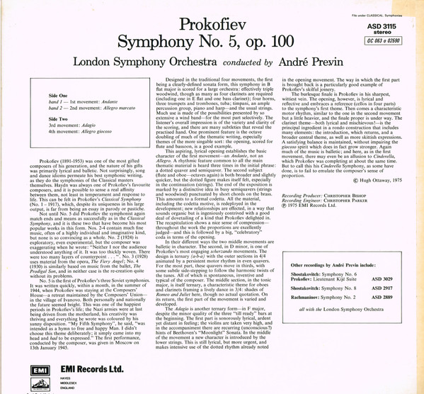 ladda ner album Prokofiev, André Previn, London Symphony Orchestra - Symphony No 5