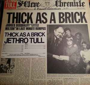 JETHRO TULL THICK AS A BRICK 1972 RUSTY CLASSIC ROCK MUSIC TIN SIGNS 20x30cm 