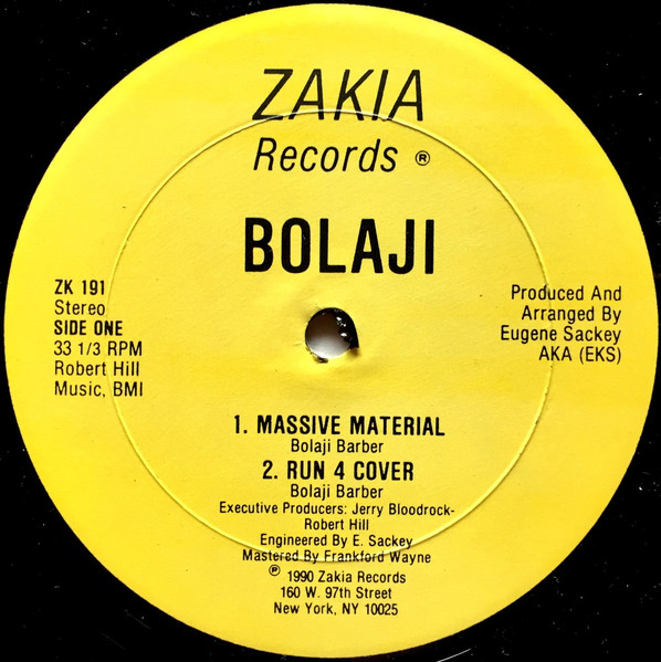 Bolaji – Massive Material / Run 4 Cover (1990, Vinyl) - Discogs