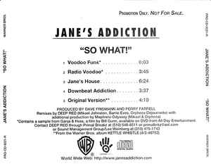 Jane's Addiction – So What! (1998, CD) - Discogs