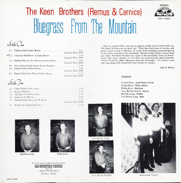 ladda ner album The Keen Brothers - Bluegrass From The Mountain