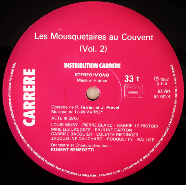 baixar álbum Louis Varney - Les Mousquetaires Au Couvent