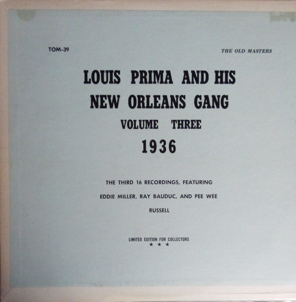 Louis Prima And His New Orleans Gang: Rhythm Man! - 22 track CD - 1934-1935