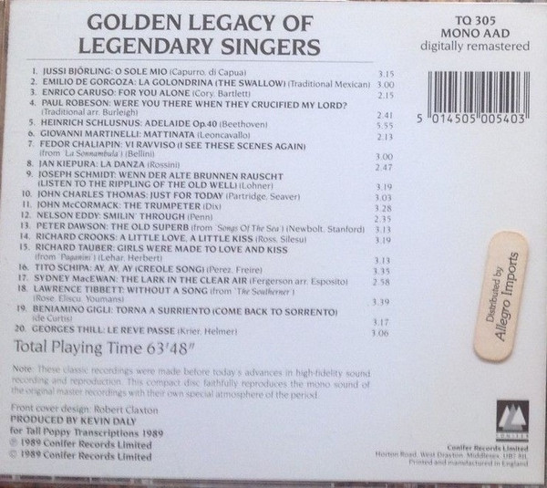 Album herunterladen Various - Golden Legacy of Legend Singers