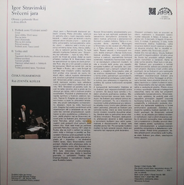 last ned album Igor Stravinskij, Česká filharmonie, Zdeněk Košler - Svěcení Jara