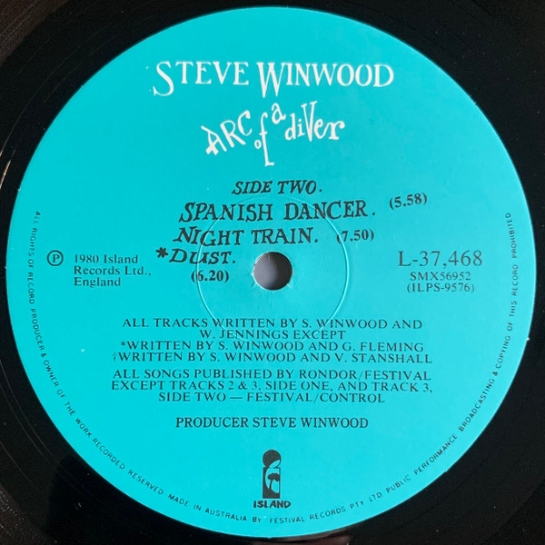 Steve Winwood - Arc Of A Diver | Island Records (L 37468) - 6