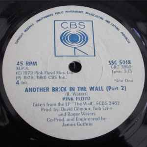 Pink Floyd – Another Brick In The Wall (Part II) (1980, Vinyl