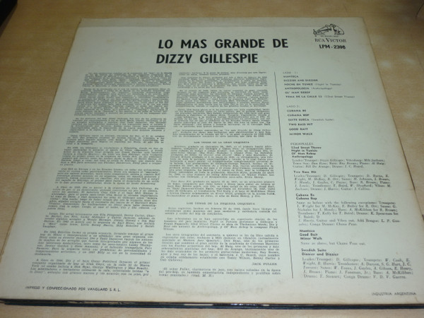 last ned album Dizzy Gillespie - Lo Mas Grande de Dizzy Gillespie