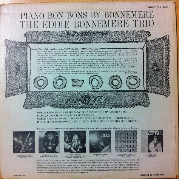 ladda ner album The Eddie Bonnemere Trio - Piano Bon Bons By Bonnemere
