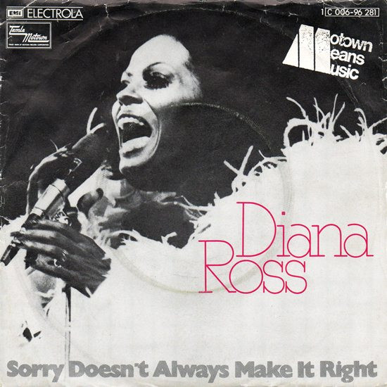Diana Ross - Sorry Doesn't Always Make It Right | Releases | Discogs