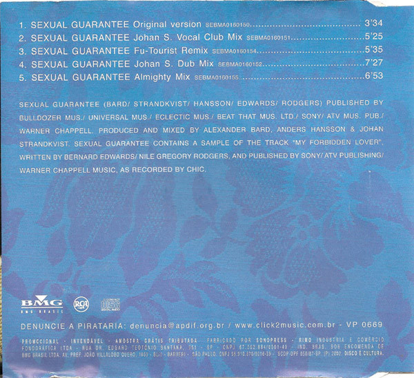 Alcazar – Sexual Guarantee (2002, CD) - Discogs