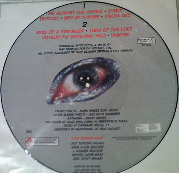 LIZZY BORDEN Terror Rising Album Cover Gallery & 12 Vinyl LP Discography  Information #vinylrecords