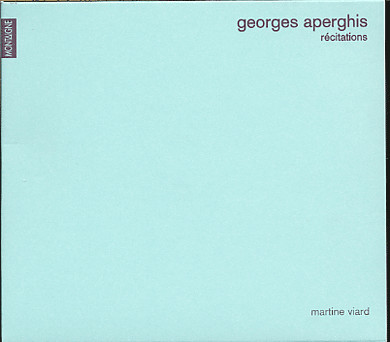 Georges Aperghis - Martine Viard - Récitation 10: Partie Gauche, 1ère Version