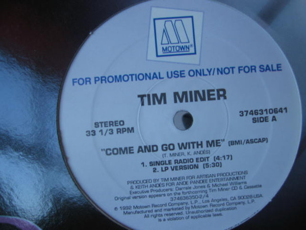 Tim Miner – Come And Go With Me (1992, Vinyl) - Discogs