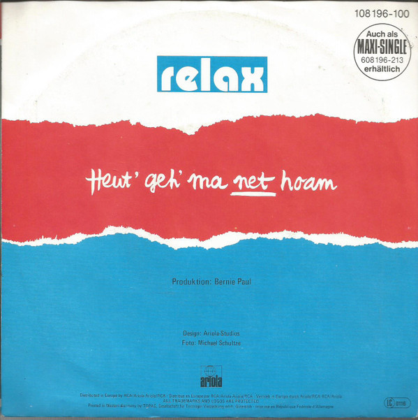 baixar álbum Relax - Heut Geh Ma Net Hoam