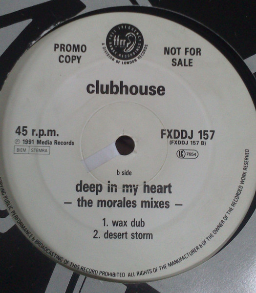 Club House – Deep In My Heart (The Morales Mixes) (1991, Vinyl 