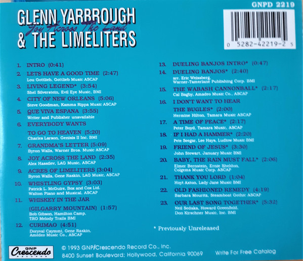 last ned album Glenn Yarbrough & The Limeliters - Joy Across The Land