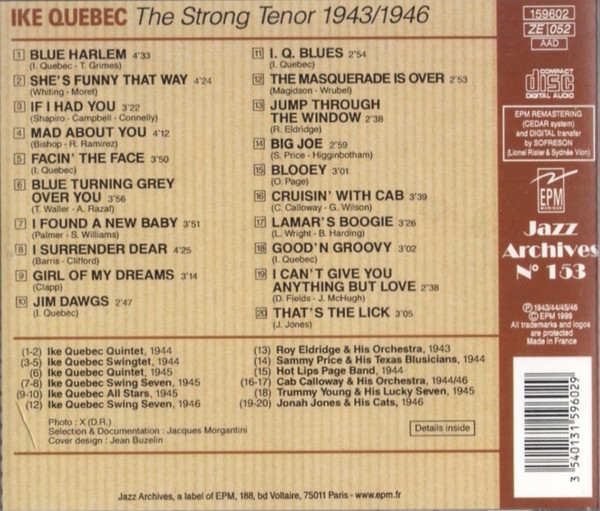 baixar álbum Ike Quebec - The Strong Tenor Of Mr Quebec