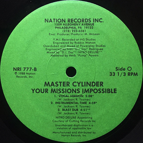 Master Cylinder – Your Missions Impossible / It's Rhythm Part 1