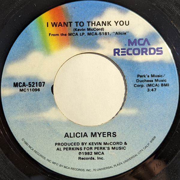 Alicia Myers – I Want To Thank You (1982, Vinyl) - Discogs