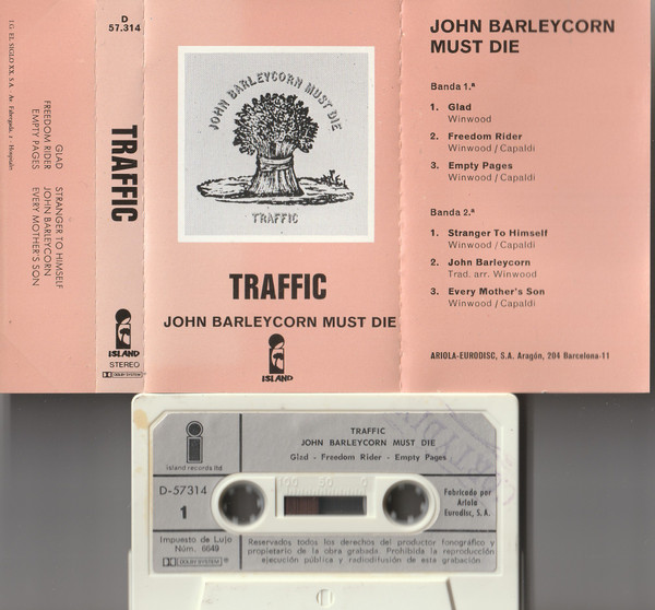 TRAFFIC☆John Barleycorn Must Die UK Pink - 洋楽