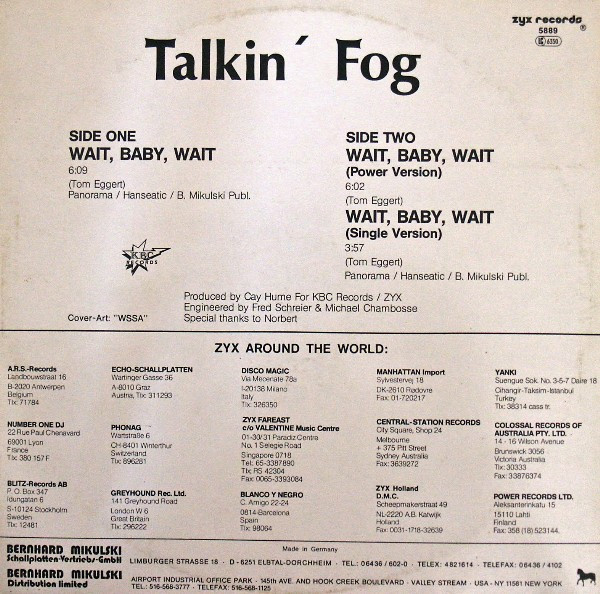 descargar álbum Talkin' Fog - Wait Baby Wait