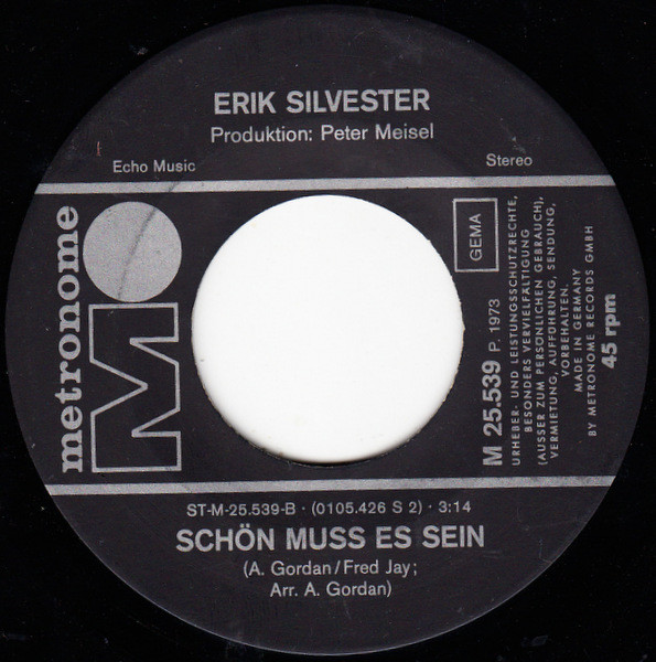 ladda ner album Erik Silvester - Marie Heut Feiern Wir Ein Freudenfest Schön Muss Es Sein