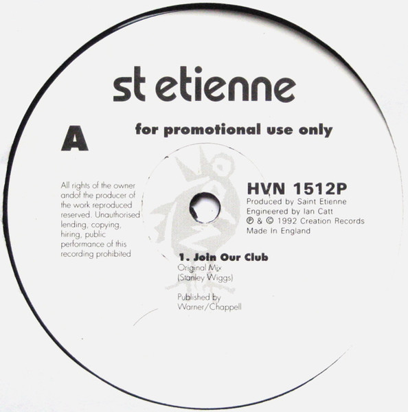 Saint Etienne – Join Our Club (1992, Vinyl) - Discogs